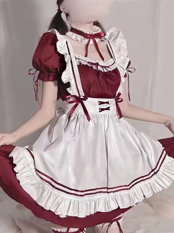 low chest maid costume lolita sexy lolita anime cute japanese soft girl suit genshin impact cosplay blessing of inhabitants use