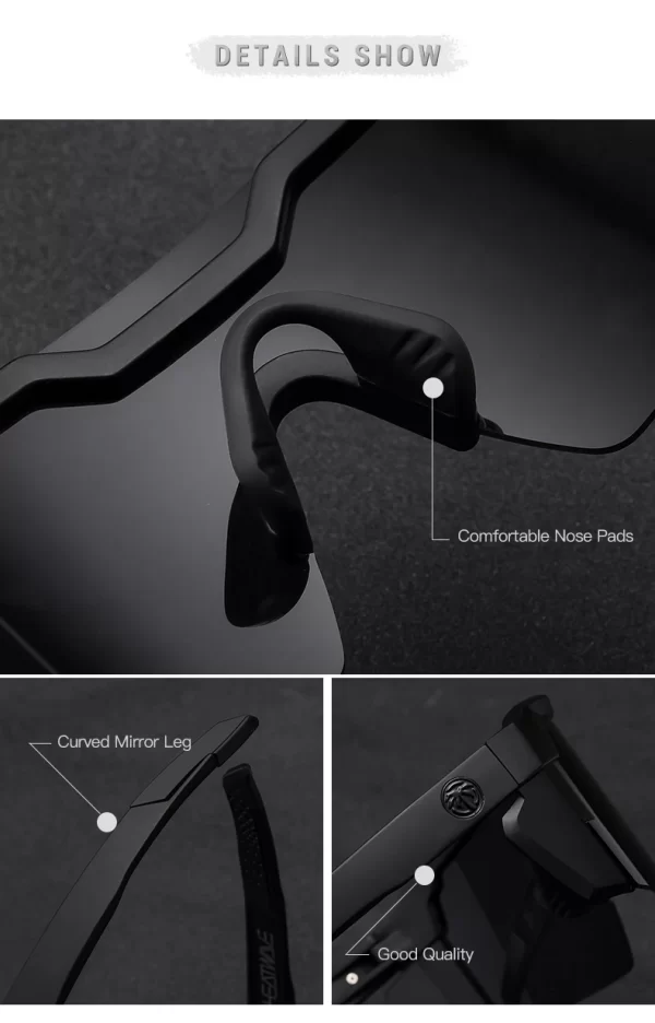 new high quality luxury heat wave brand sunglasses square conjoined lens cycling women men sun glasses uv400