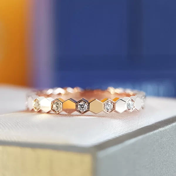 huitan fashion simple design women rings for wedding low key rose gold color/silver color female engagement finger ring jewelry
