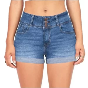 women's s 3xl new summer fashion waistband denim stretch fabric shorts casual versatile street shorts hot and spicy trendy items
