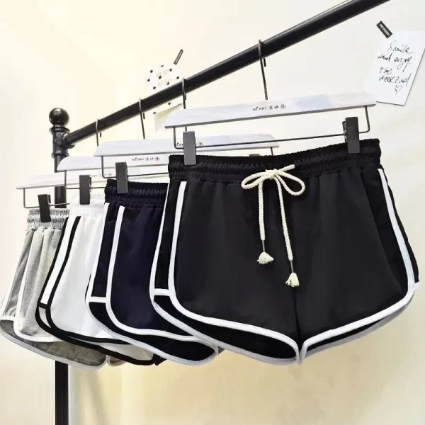 summer fashion casual bottoms shorts women candy color breathable plus size shorts casual lady elastic waist sports short pants