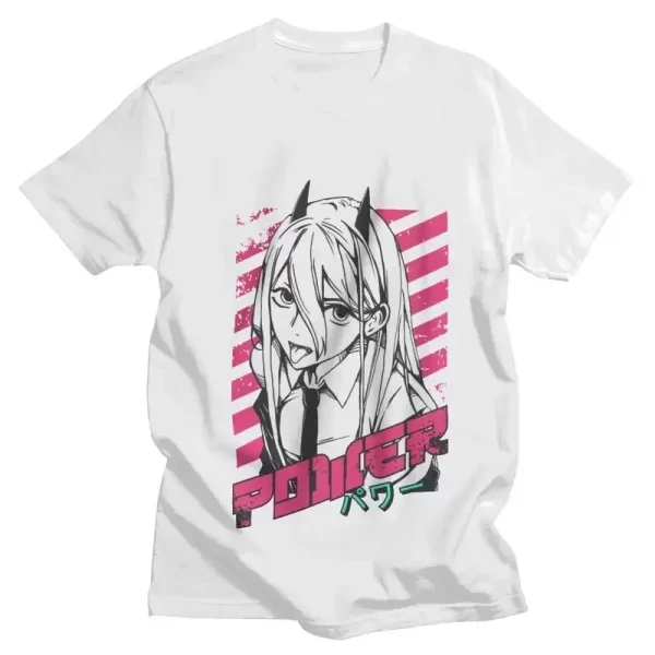 japanese anime chainsaw man graphic print t shirt men women fashion casual crew neck short sleeve unisex t shirt