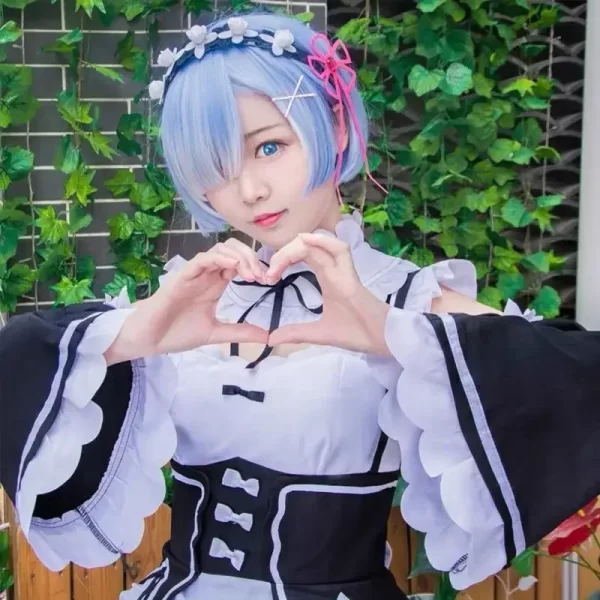 anime ram brake cosplay re: zero kara hajimeru isekai seikatsu black costume girls maid clothes women apron dress halloween cost