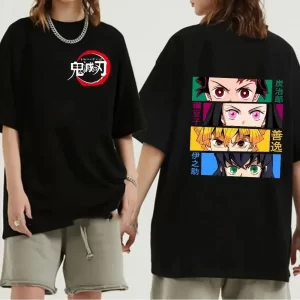 japanese anime demon slayer graphic print men t shirt fashion o neck short sleeve plus size womens t shirt men tees tops 70912