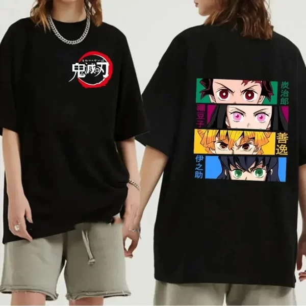 japanese anime demon slayer graphic print men t shirt fashion o neck short sleeve plus size womens t shirt men tees tops 70912