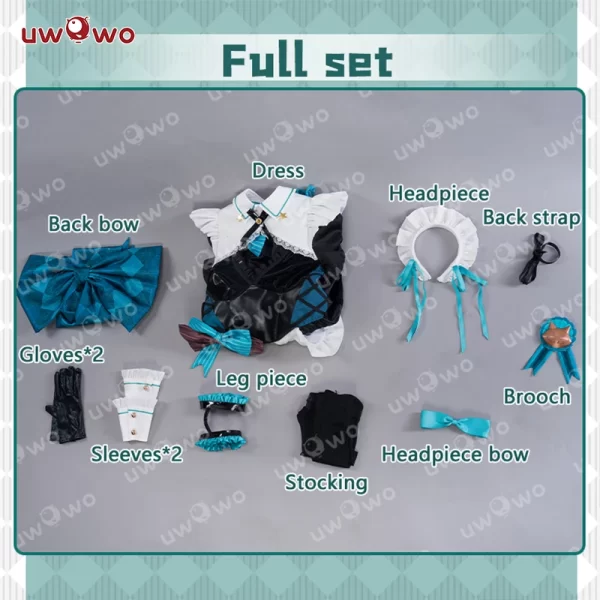 last batch uwowo lynette cosplay game genshin impact fanart lynette maid cosplay costume with bow maid dress