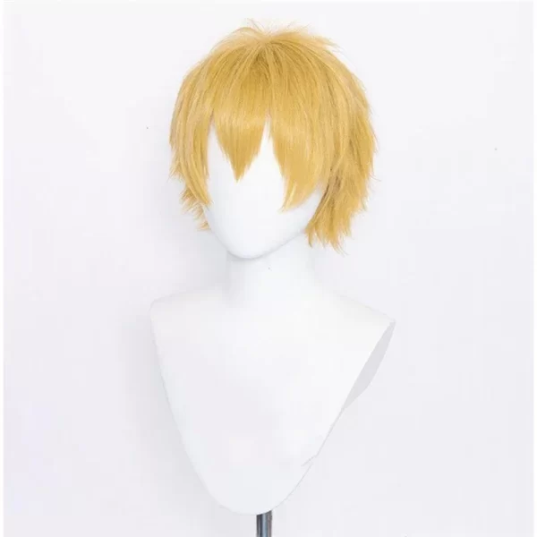 chainsaw denji anime cosplay shoes boots denji cosplay golden wig hair for halloween carnival accessories