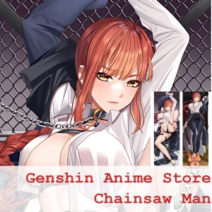 makima body pillow case anime chainsaw man dakimakura cosplay peachskin double sided print cushion cover home decor otaku gifts