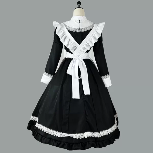 old castle maid cosplay costume housekeeper steward butler long maid dress cafe attendant suit for waitress maid party s 5xl