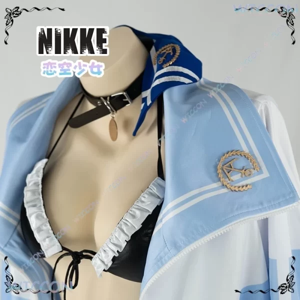 anis innocent maid bikini swimwear cosplay costume nikke goddess of victory game accurate outfit summer beach party