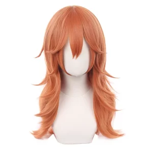 chainsaw man cosplay angel devil cosplay orange brown anime wigs heat resistant halloween party makima wigs