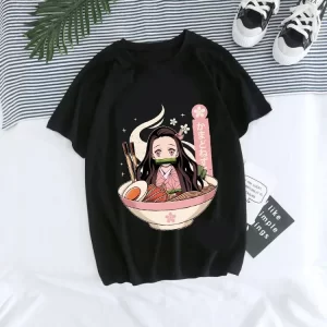 anime demon slayer t shirt for women summer tops tshirts o neck women clothing streetwear short sleeve t shirt female clothes