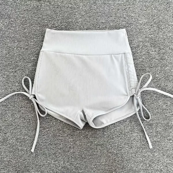 women's drawstring sports shorts for summer; lightweight quick drying casual hot pants for fitness; sexy high waisted hip liftin