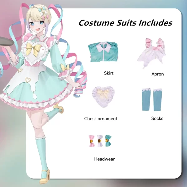 game needy streamer overload ame ame chan maid cosplay costume role play comic con dress hallowmas party wigs anime prop