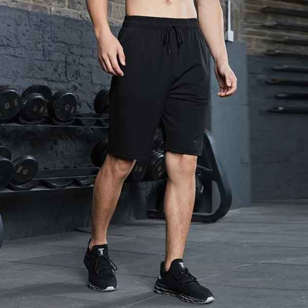 new black running shorts men striped printing loose basketball sport gym breathable shorts fitness training workout bottom male