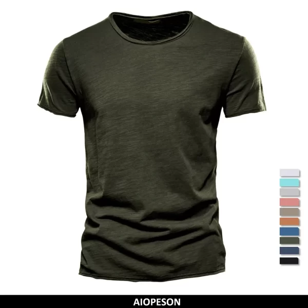 100% cotton men t shirt casual soft fitness summer thin t shirts men's home clothes o neck short sleeve soild t shirt for men