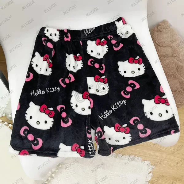 2025 summer new hello kitty printed women's pajama short pants anime loose shorts cartoon couple leisure home short trousers