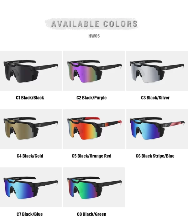 new high quality luxury heat wave brand sunglasses square conjoined lens cycling women men sun glasses uv400
