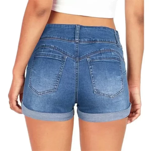 women's s 3xl new summer fashion waistband denim stretch fabric shorts casual versatile street shorts hot and spicy trendy items