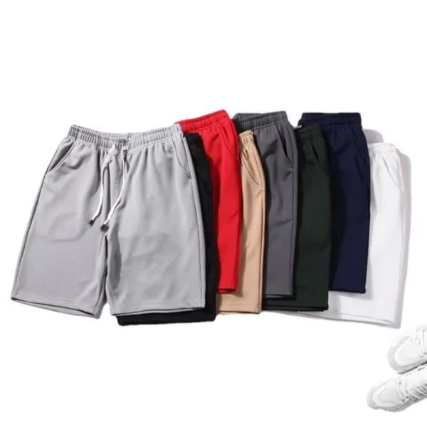 men solid casual swim sports shorts swimwear quickly dry surf beach board elastic waist swim pants surffing shorts