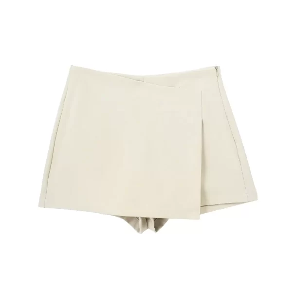 traf shorts women 2024 summer elegant casual party skirt shorts ladies fashion white khaki black short skirt pants for female