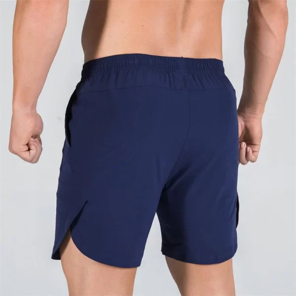 double deck fitness sports shorts men summer slim quick drying breathable woven shorts men's sweatpants training gym clothing