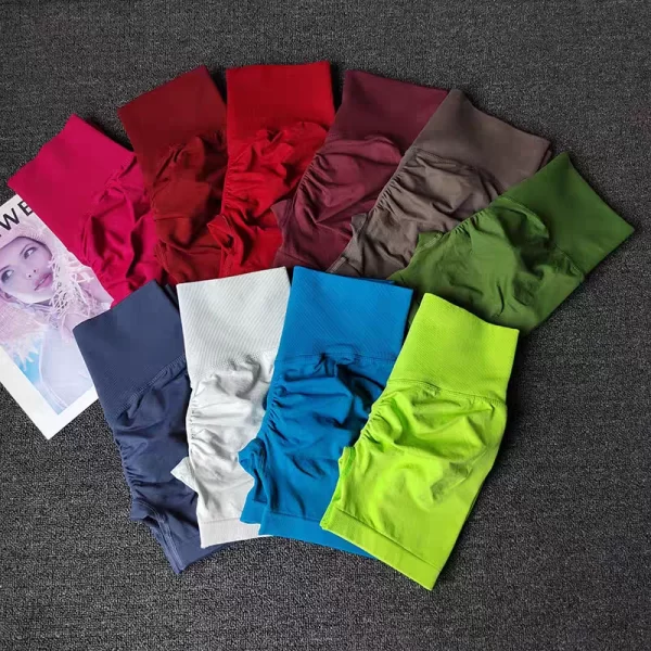 summer high waist women's yoga shorts breathable fitness butt lift sports running shorts cycling push up workout gym shorts