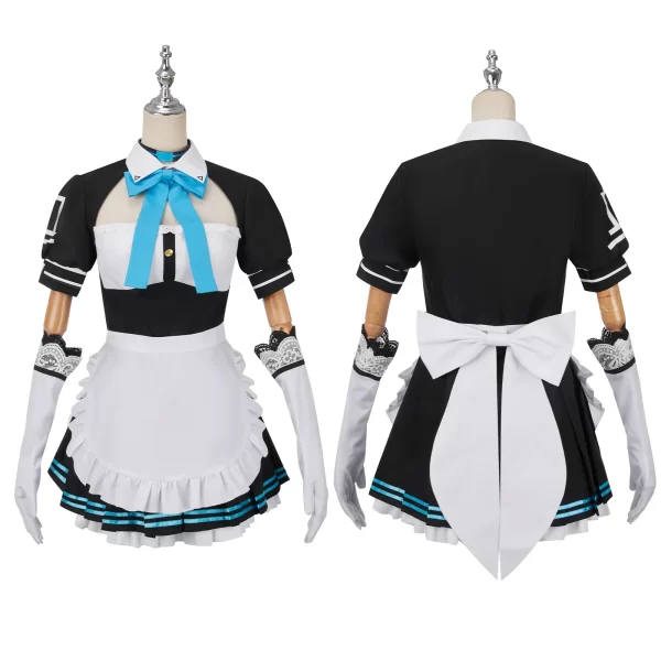 game blue archive itinose asena maid cosplay costume apron uniform suit halloween party role play outfit women dress