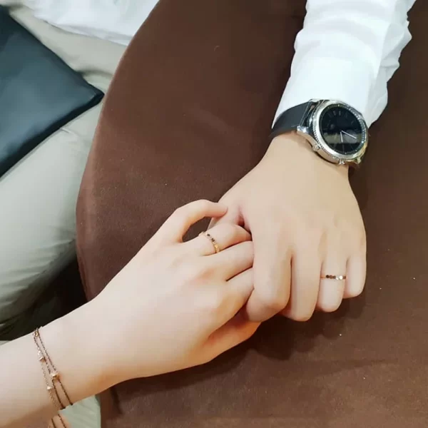 huitan fashion simple design women rings for wedding low key rose gold color/silver color female engagement finger ring jewelry