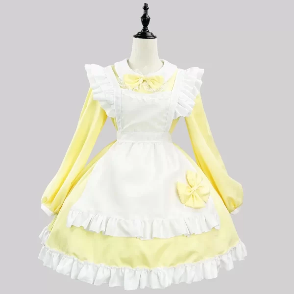 lolita skirt maid cosplay costume cute sexy long sleeve dress halloween costume anime clothes with apron skirt mascot s 5xl