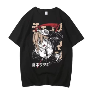 chainsaw women t shirt teen colorful aesthetic t shirt digital korean clothes gothic 2000s aesthetic anime women clothing y2k