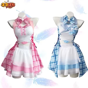 vanilla chocola cosplay anime game nekopara costume wig new idol catgirl maid dress women sexy suit halloween party disguise