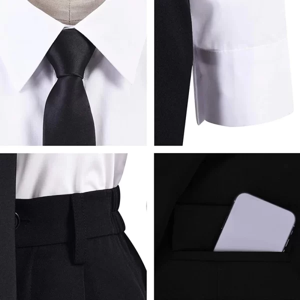 anime chainsaw man cosplay costumes denji aki hayakawa cosplay black demon hunter uniform wig suit halloween christmas clothes