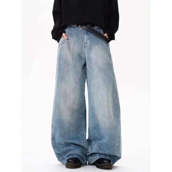 2025 new american fashion hip hop joker oversized jeans women street new spot hot mopping wide leg pants unisex loose jeans
