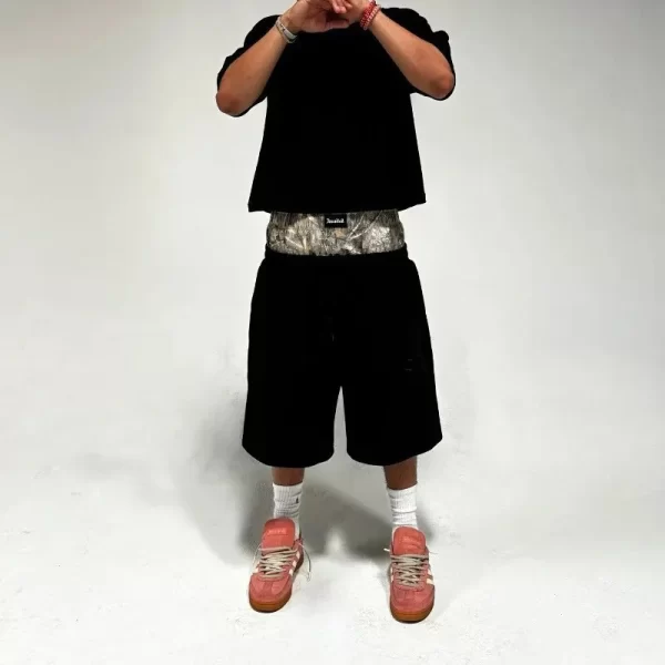 2025 new summer y2k retro shorts camouflage pattern double waist embroidered streetwear men women harajuku hip hop sports shorts
