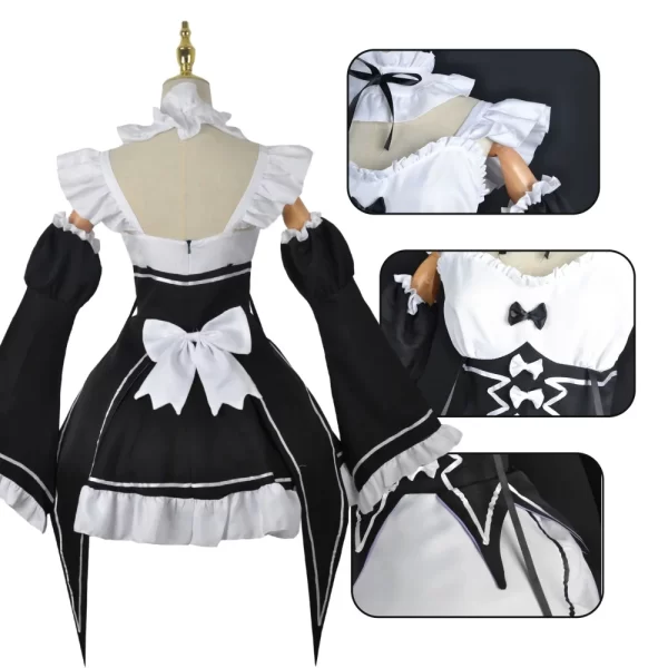 anime ram rem maid cosplay re life in a different world from zero costumes women loli dress halloween party suit