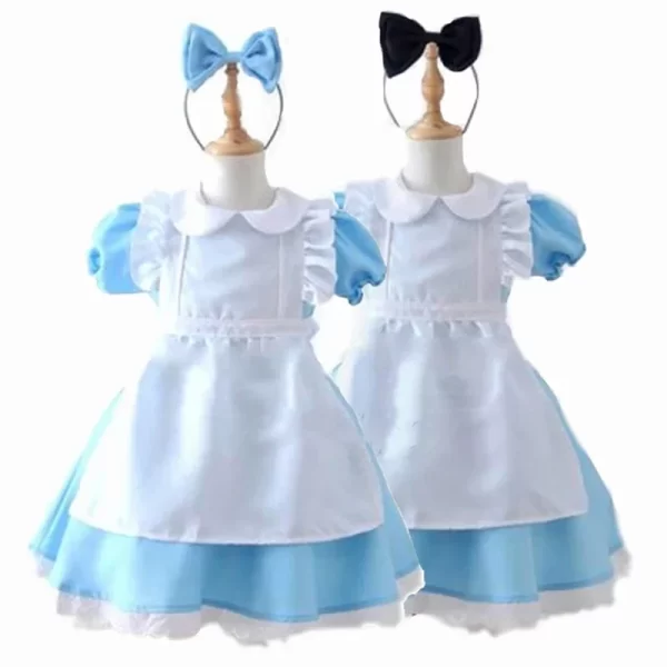 halloween baby kids girls anime alice adventures blue fancy party dress alice dream child sissy maid lolita cosplay costume