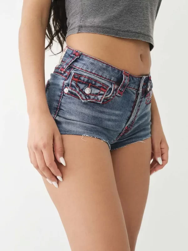 retro buddha short women y2k skirt goth hip hop pocket embroidery retro blue loose denim shorts women high waist slim mini skirt