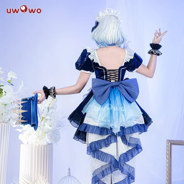 in stock uwowo genshin impact fanart furina focalors hydro archon maid cosplay costume