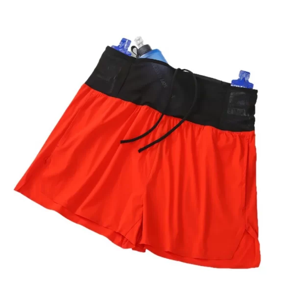 sports shorts men's high waist sealant racing fitness shorts marathon running training quick dry shorts