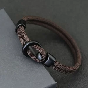 fashion rope bracelet men double layer outdoor camping braclet homme accessories survival paracord braslet gift for him