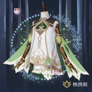 genshin impact nahida maid cosplay costume lesser lord kusanali wig cute style dress cosplay