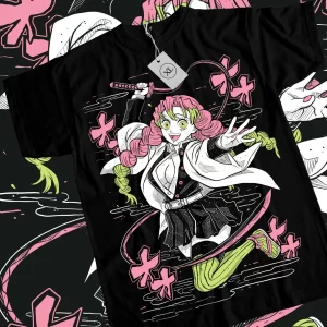 mitsuri t shirt demon slayer waifu cute anime japanese comics anime print aesthetic clothes harajuku women's clothing y2k top