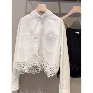 2024 new elegant french style long sleeve sun protection base shirt for women fashionable sensible design anti uv top