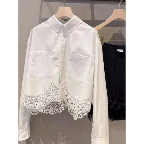 2024 new elegant french style long sleeve sun protection base shirt for women fashionable sensible design anti uv top