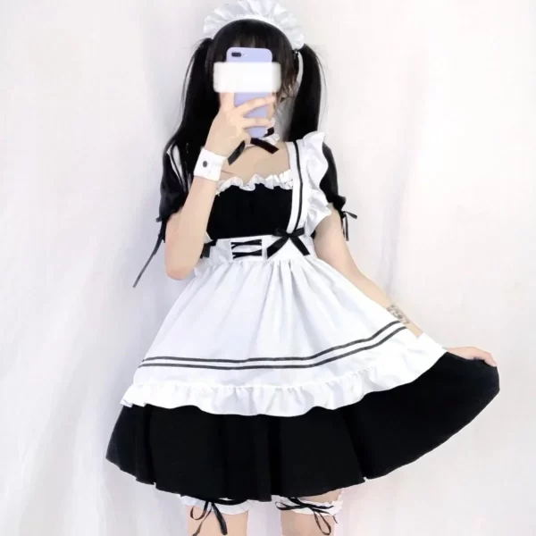 6 piece play costumes medieval sweet maid outfit lolita cute maid outfit cosplay clothes