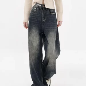 harajuku y2k loose jeans women's streetwear retro fashion high waisted pants high street loose wide leg denim pants women