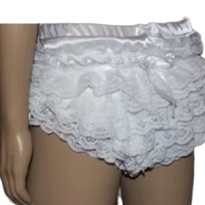 white bottomed shorts multi layer lace elastic waist bow sexy cute girl adult maid sissy customizable multi color