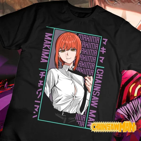 chainsaw man japanese anime cotton pattern printed short sleeve t shirt retro men women kids casual loose streetwear top tees