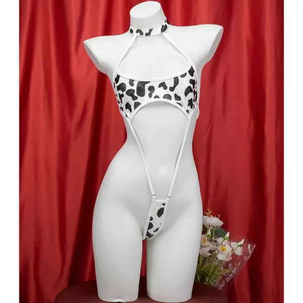 anime women cow maid cosplay bikini swimsuit lingerie bodysuit halter monokini mini anime jumpsuit cute outfit cosplay bikini